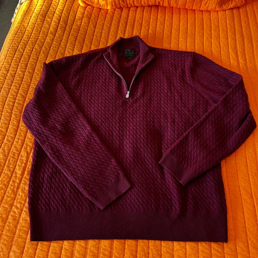 J. Hilburn Cashmere Zip Neck - Picture 3 of 3